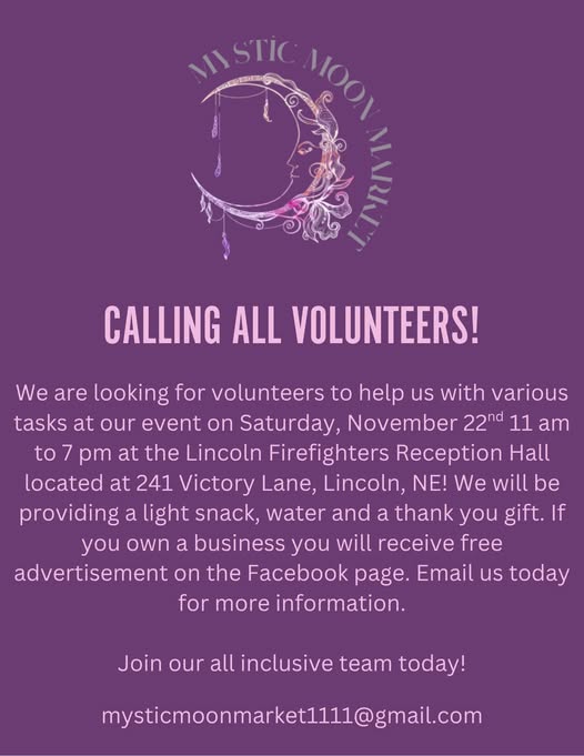 Volunteers Needed for the Mystic Moon Market!