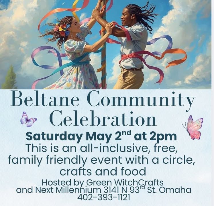 Beltane Community Celebration in Omaha, May 2 at 2 PM